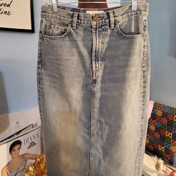 The GREAT The Column Skirt In Monterey Wash - Picture 4 of 11